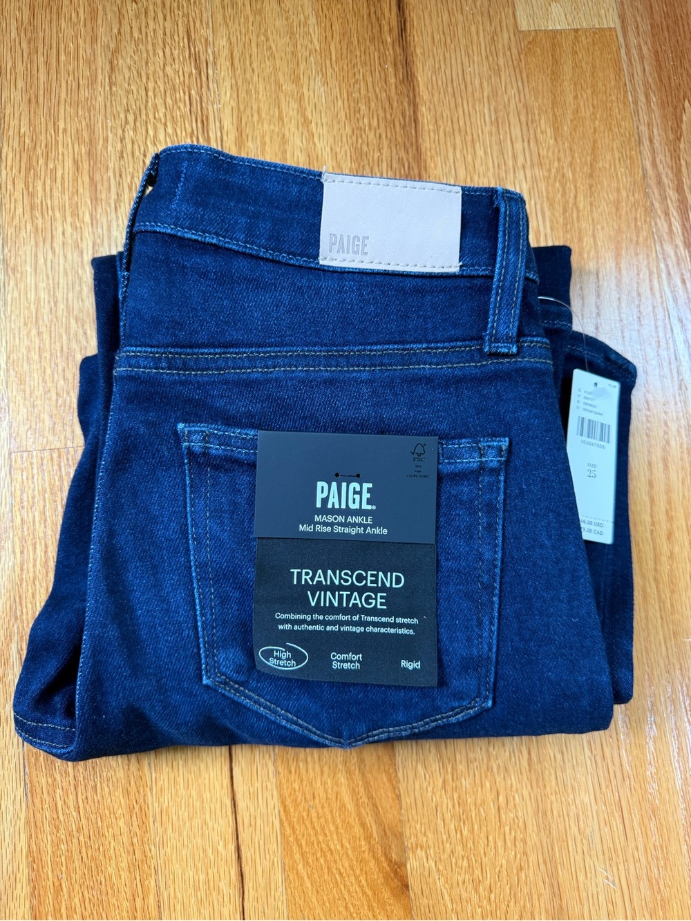 PAIGE Mason High-Rise Straight-Leg Jeans - Picture 7 of 9